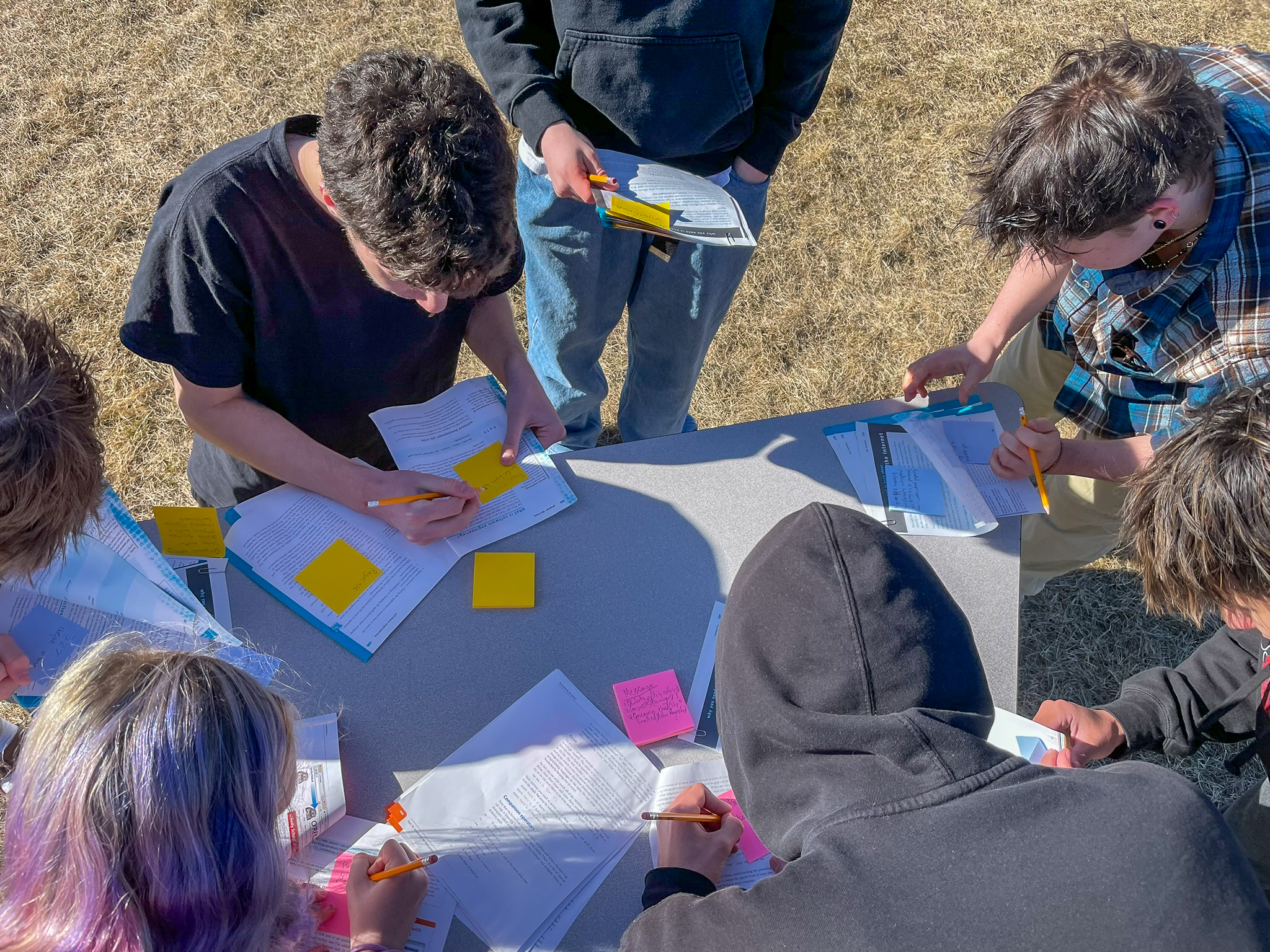 Students working at computers